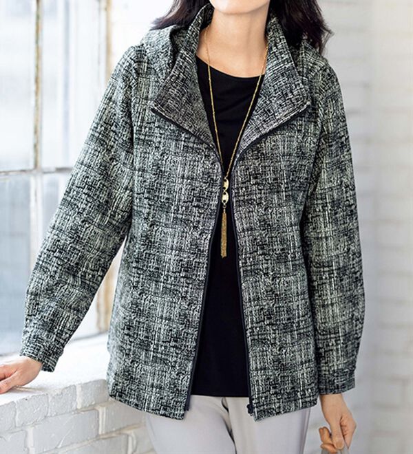 ルフラン（ルフラン）の「ツイード調ジャケット＜カーレン＞（ブルゾン）」｜詳細画像