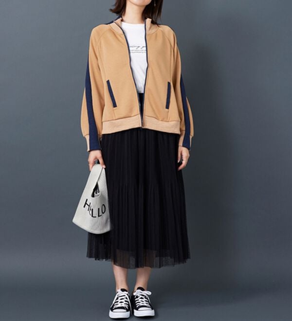 BELLUNA（ベルーナ）の「【Ｌａｇｒｉｌｕａ】配色ライン使いコクーンジャケット（その他ジャケット）」｜詳細画像