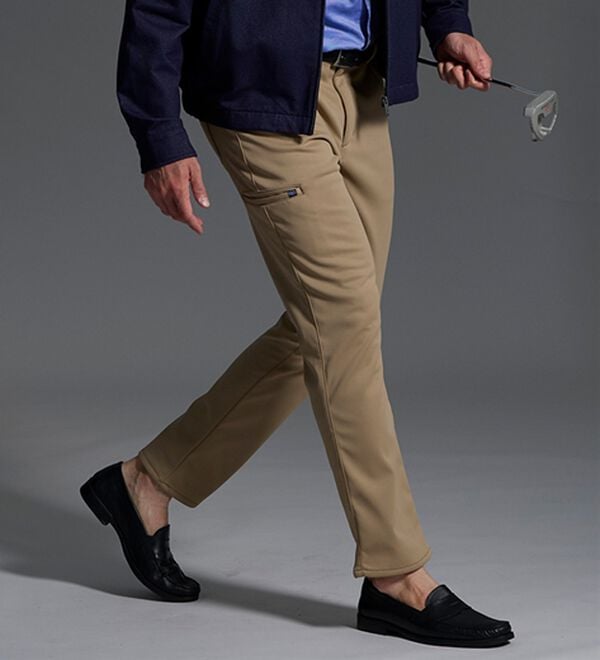 「【２本組】＜ポロ・ビーシーエス＞すっきり穿ける暖かパンツ（メンズフルレングスパンツ）」｜詳細画像