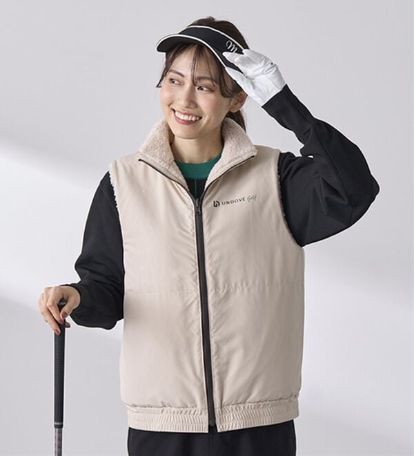 BELLUNA（ベルーナ）の「はっ水リバーシブルボアベスト（ベスト）」｜詳細画像