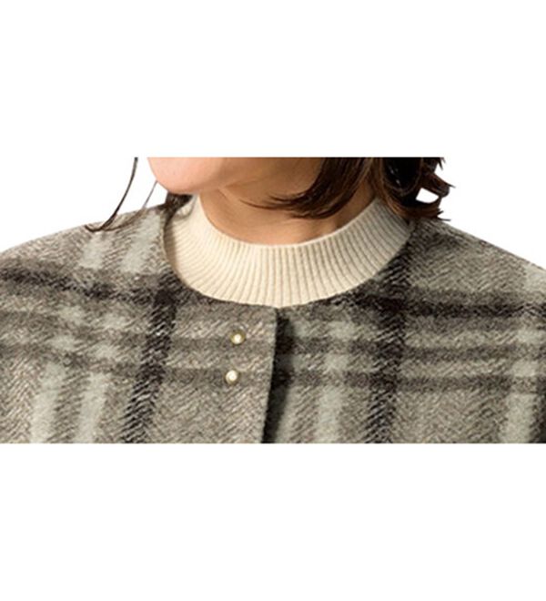 ルフラン（ルフラン）の「ウール入り　ビッグチェックコート（ロングコート）」｜詳細画像