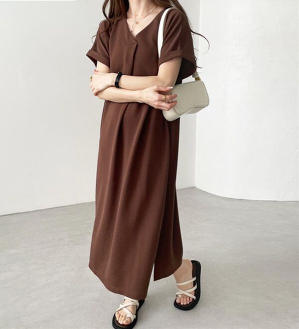 GeeRA（ジーラ）の「ひんやり快適！ジャカードスキッパーワンピ（カットソーワンピース）」｜詳細画像