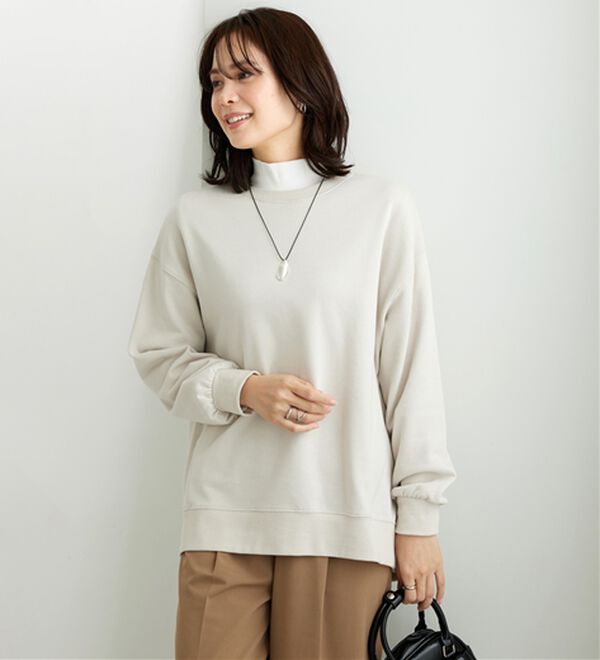 「シンプルデザイン！ハイネックプルオーバー（カットソー）」｜詳細画像