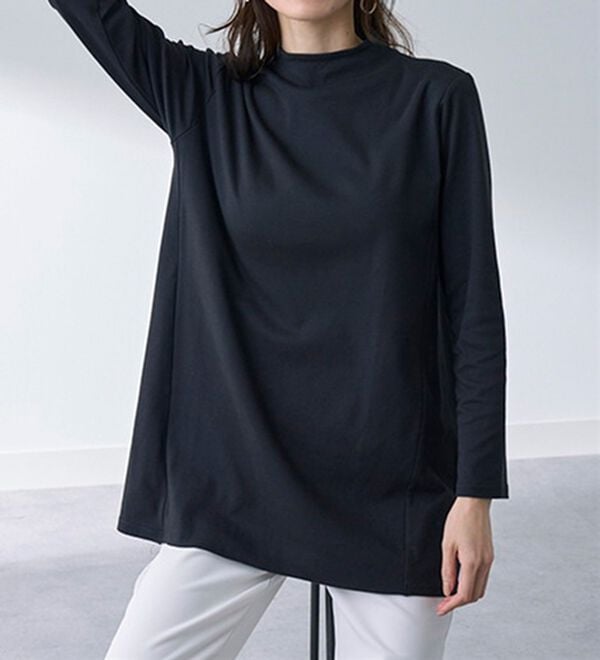 BELLUNA（ベルーナ）の「艶やかコットン１００％チュニック（チュニック）」｜詳細画像