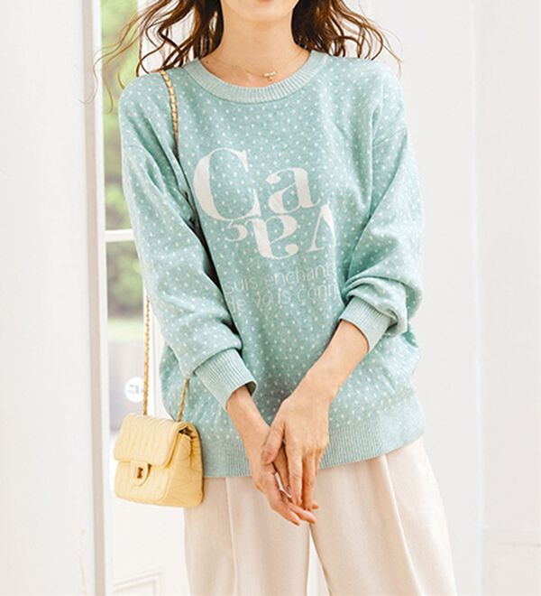 ルフラン（ルフラン）の「【２色組】あったかロゴニットプルオーバー（ニット・セーター）」｜詳細画像