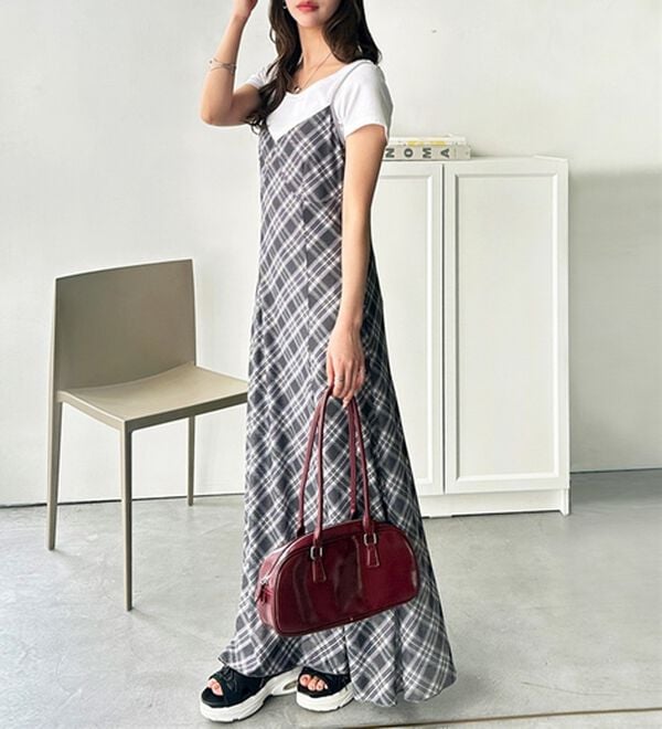 GeeRA（ジーラ）の「シアーチェックキャミワンピース（その他ワンピース）」｜詳細画像