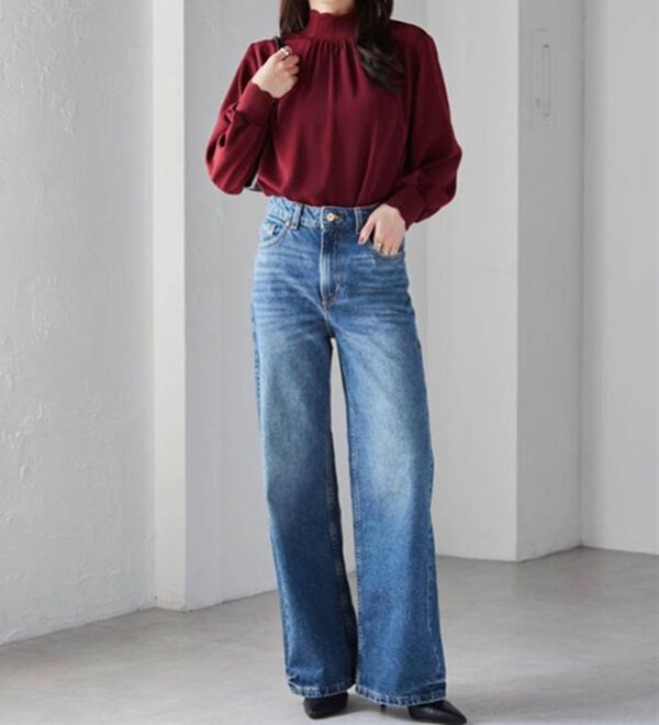 RANAN（ラナン）の「スカラップリブニット使いブラウス（ブラウス）」｜詳細画像