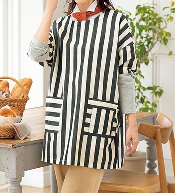 ルフラン（ルフラン）の「【２色組】デニム調多ポケットかっぽう（ホームウェア）」｜詳細画像