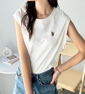 GeeRA（ジーラ）の「【Ｕ．Ｓ．　ＰＯＬＯ　ＡＳＳＮ．】ノースリＴシャツ（タンクトップ・キャミソール）」｜オフホワイト