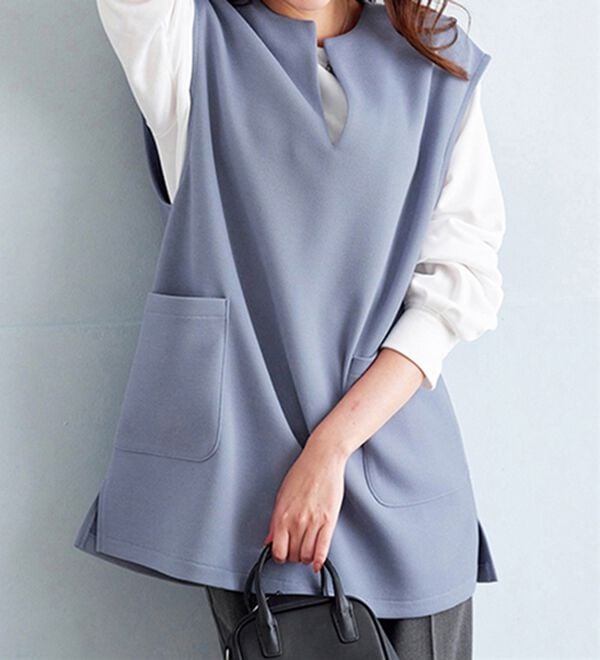 BELLUNA（ベルーナ）の「【2点セット】静電気防止インナー付ベストアンサンブル（アンサンブル）」｜詳細画像