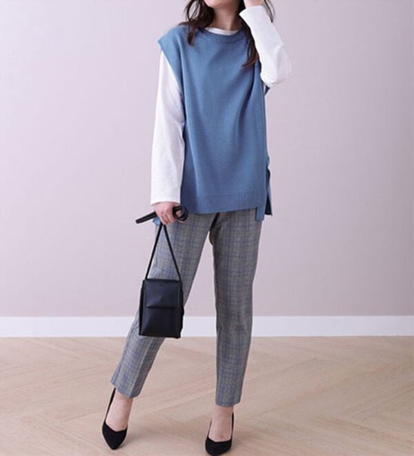 BELLUNA（ベルーナ）の「Ｄカン使いニットベスト（ベスト）」｜詳細画像