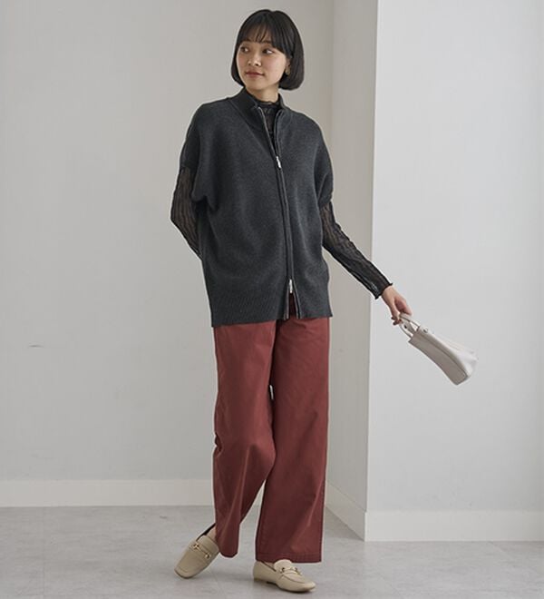 BELLUNA（ベルーナ）の「大人のきれいめベイカーチノパンツ（フルレングスパンツ）」｜詳細画像