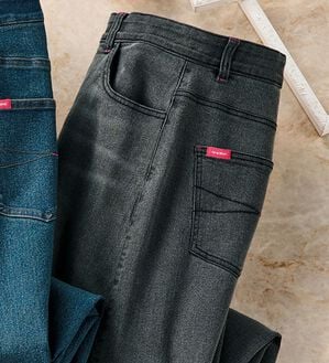 ルフラン（ルフラン）の「旬顔で楽ちん。カーブデニムパンツ（フルレングスパンツ）」｜グレー