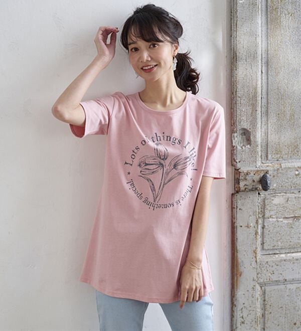 BELLUNA（ベルーナ）の「綿１００％プリントＴシャツ（Tシャツ）」｜詳細画像