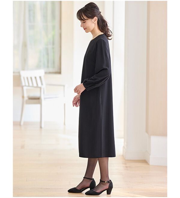 BELLUNA（ベルーナ）の「レーススリーブワンピース（ブラックフォーマル（喪服・礼服））」｜詳細画像