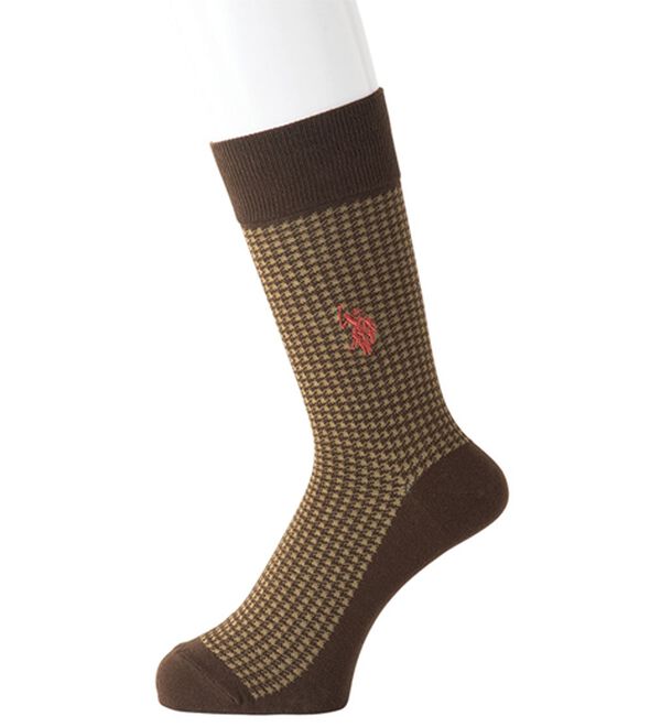 「【６足組】＜ユーエス　ポロ　アッスン＞トラッドスタイルの王道柄ソックス（メンズ靴下・タイツ）」｜詳細画像