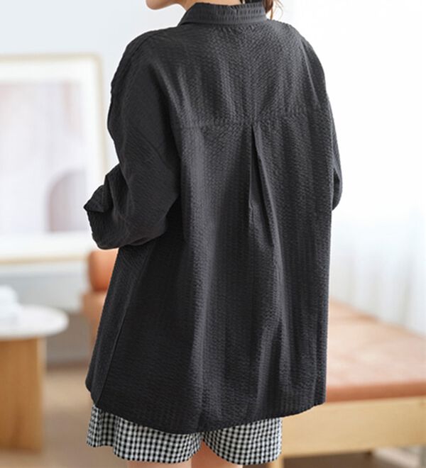 長袖＋ショートパンツ】綿100％サッカーシャツパジャマ - ベルーナ