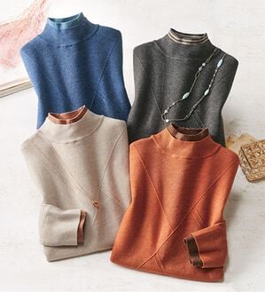 ルフラン（ルフラン）の「【４色組】毎日重宝＊ほどかわニット（ニット・セーター）」｜4色組