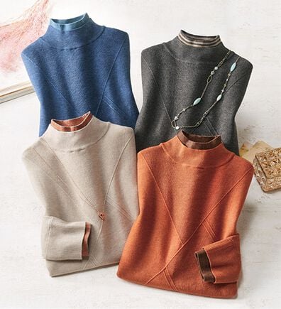 ルフラン（ルフラン）の「【４色組】毎日重宝＊ほどかわニット（ニット・セーター）」