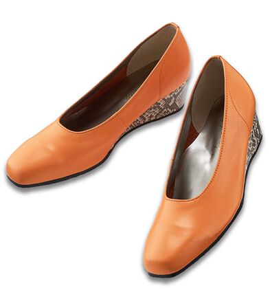 ルフラン（ルフラン）の「４Ｅ牛革お洒落ウェッジパンプス（パンプス）」