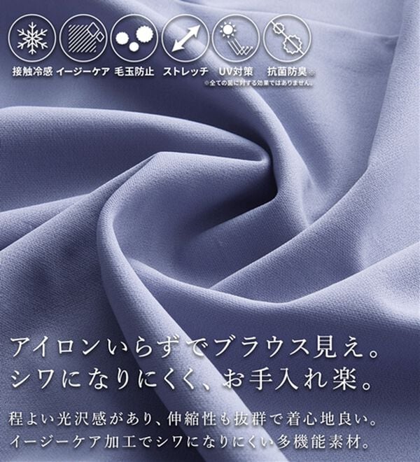 BELLUNA（ベルーナ）の「【体型カバー】袖パール付AラインTブラウス（ブラウス）」｜詳細画像