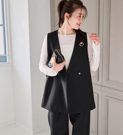 RANAN（ラナン）の「バックフリルベストセットアップ（パンツスーツ）」