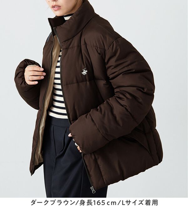 Viola e Viola（ヴィオラ エ ヴィオラ）の「【ビバリーヒルズポロクラブ】男女兼用フェイクダウンコート（ハーフコート）」｜詳細画像