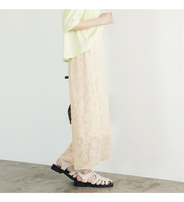 GeeRA（ジーラ）の「フリンジシアージャカードタイトスカート（ロングスカート）」｜詳細画像