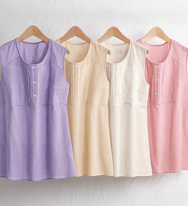 「【４色組】サラッと涼しい楊柳ブラキャミ（肌着・インナーウェア）」｜詳細画像