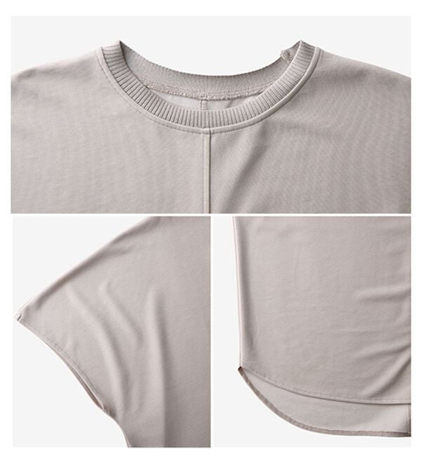 BELLUNA（ベルーナ）の「Ｔシャツ感覚なのにきちんとブラウス見え！カットジョーゼット半袖プルオーバー（カットソー）」｜詳細画像
