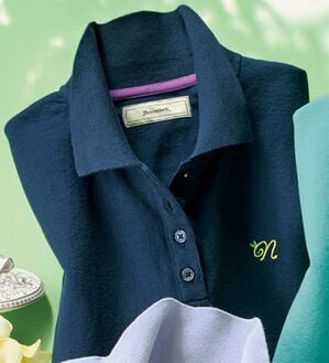 ルフラン（ルフラン）の「さらっとアクティブポロシャツ（ポロシャツ）」｜ネイビー