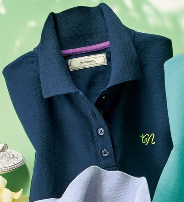 ルフラン（ルフラン）の「さらっとアクティブポロシャツ（ポロシャツ）」｜ネイビー