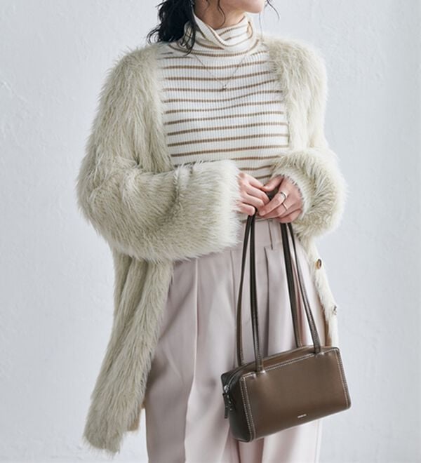 RANAN（ラナン）の「ロングフェザーシャギーオーバーカーデ（ニットカーディガン）」｜詳細画像