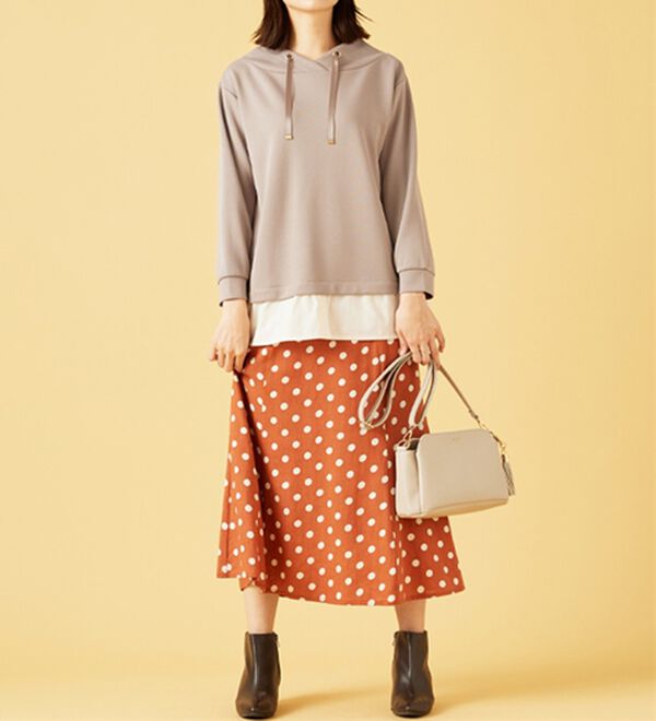 BELLUNA（ベルーナ）の「ワイドネックデザインシャツ切替チュニック（チュニック）」｜詳細画像