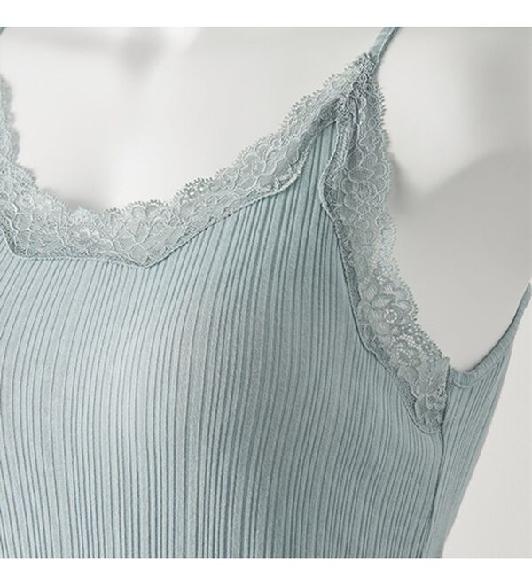 YU'NOW（ユナウ）の「カップ付ランダムリブバックオープンキャミ（ブラトップ・カップ付きインナー）」｜詳細画像