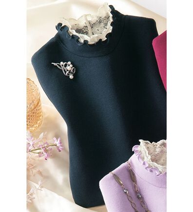 「配色フリルレースの上品インナー（肌着・インナーウェア）」