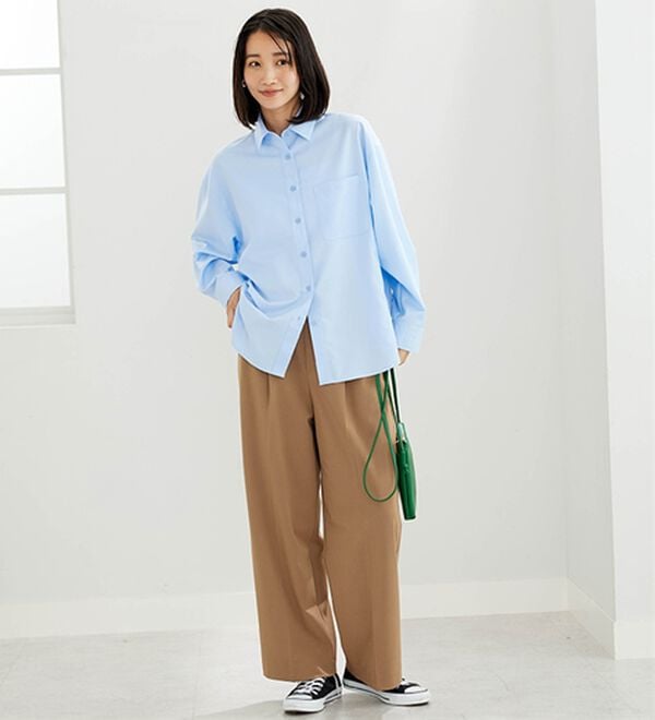 BELLUNA（ベルーナ）の「【快適Ｌａｂ．】重ね着にも活躍！イージーケアシャツ（シャツ）」｜詳細画像