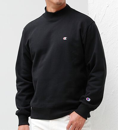 「＜チャンピオン＞モックネック裏起毛トレーナー（メンズトレーナー）」