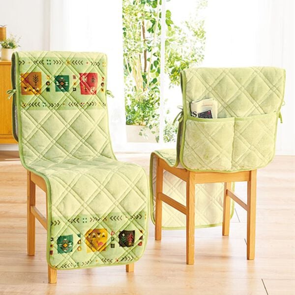 iellio（イエリオ）の「【２枚組】ボリュームたっぷりあったかギャベ柄チェアカバー（チェアカバー・チェアパッド）」｜詳細画像