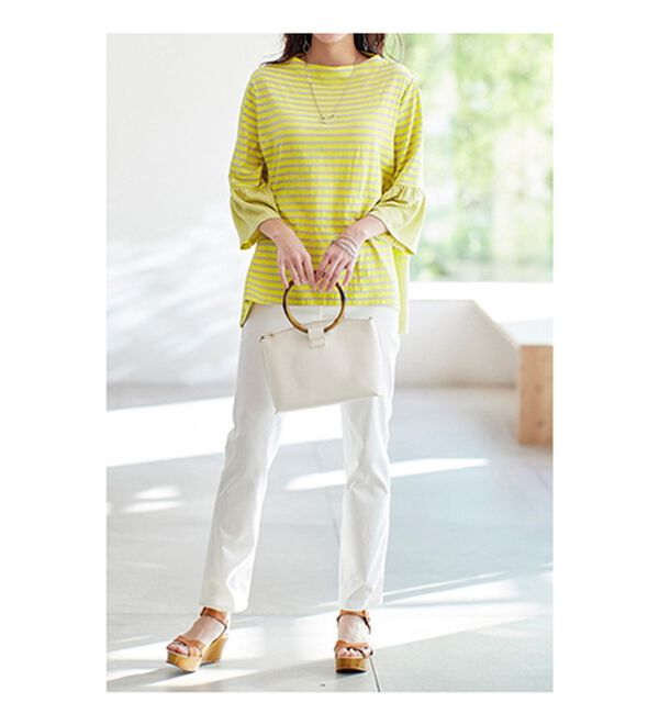 BELLUNA（ベルーナ）の「ボーダー切替プルオーバー（カットソー）」｜詳細画像