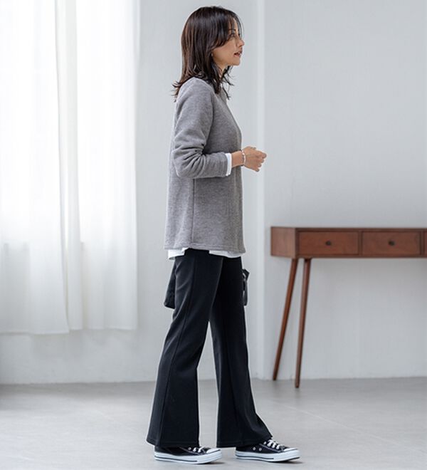 BELLUNA（ベルーナ）の「【静電気防止】ニットが苦手な方にも優しいプルオーバー（カットソー）」｜詳細画像