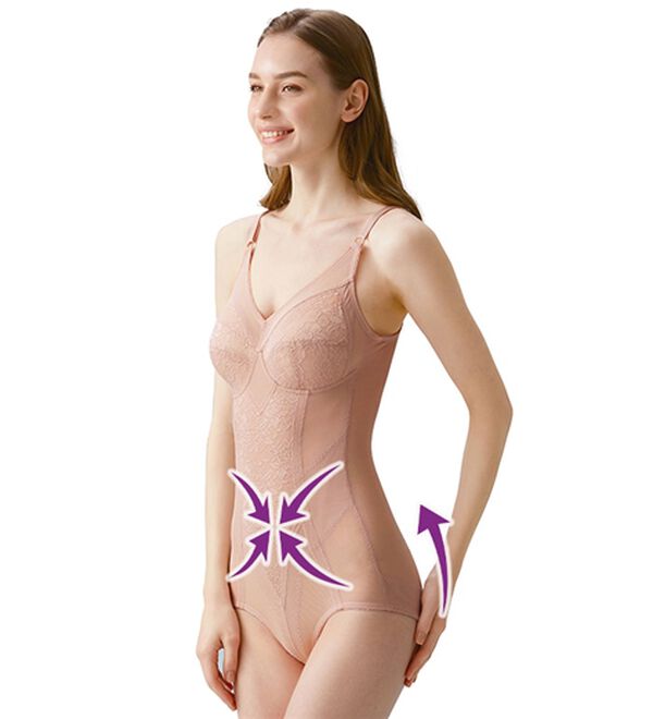 LAVIENNE（ラヴィエンヌ）の「【２色組】すっきりボディスーツ（ボディスーツ・シェイパー）」｜詳細画像