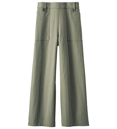 BELLUNA（ベルーナ）の「《快適Ｌａｂ．》サラもち！快適ビンテージ調素材ワイドパンツ（ワイドパンツ・ガウチョ）」