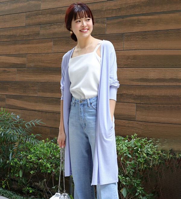 Pierrot（ピエロ）の「【Ｍ～３Ｌ】【選べる２丈】接触冷感トッパーカーディガン（その他カーディガン）」｜詳細画像