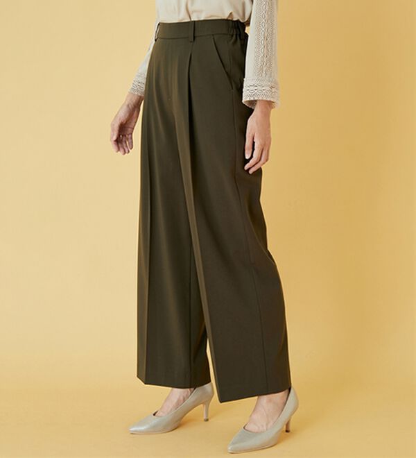 BELLUNA（ベルーナ）の「サマ見え！美脚タック使いワイドパンツ（ワイドパンツ・ガウチョ）」｜詳細画像