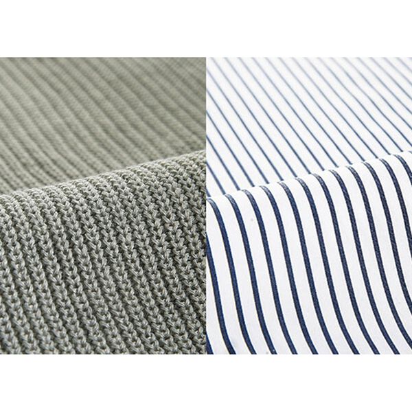 BELLUNA（ベルーナ）の「ニット&times;ストライプ切替フレアーチュニック（チュニック）」｜詳細画像