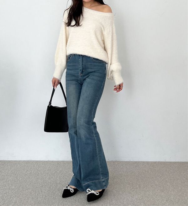 GeeRA（ジーラ）の「シャギーオフショルニット（ニット・セーター）」｜詳細画像