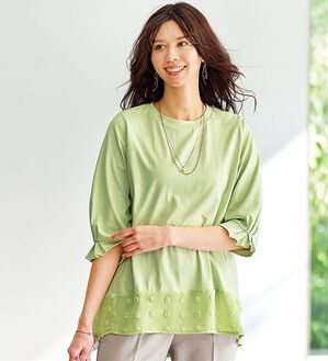 すー　オーダーページ 裾シアードット切替プルオーバー - ベルーナ【公式】