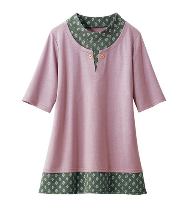 ルフラン（ルフラン）の「【４色組】手抜きに見せないハイネックＴシャツ（Tシャツ）」｜詳細画像