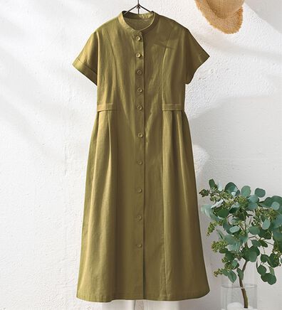 BELLUNA（ベルーナ）の「コットンリネンタック使いゆったりワンピース（その他ワンピース）」